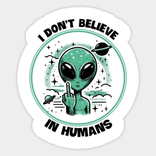 Cosmic Visitor: Alien Vibes from the Unknown Sticker